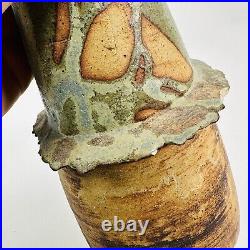 Studio Pottery Vase MCM H32cm Signed Mid Century