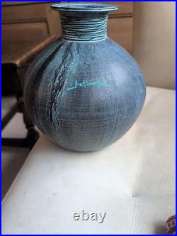 Studio Pottery Vase Signed. French