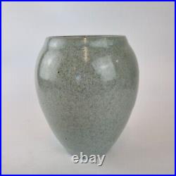 Studio Pottery Vase With Blue & Red Glaze Indistinctly Marked Peter Fulop 19cm