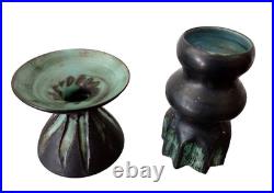 Studio Pottery Vases Elizabeth Ann Macphail Collection Briglin Conection Vtg x 2