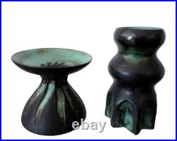 Studio Pottery Vases Elizabeth Ann Macphail Collection Briglin Conection Vtg x 2