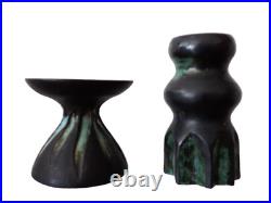 Studio Pottery Vases Elizabeth Ann Macphail Collection Briglin Conection Vtg x 2