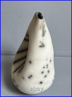 Studio Pottery sculptural raku vase by Helen Rondell British Studio ceramicist