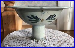 Studio pottery pedestal dish / compote by Owen Thorpe number 96