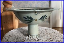 Studio pottery pedestal dish / compote by Owen Thorpe number 96