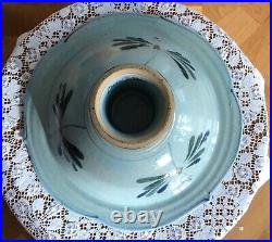 Studio pottery pedestal dish / compote by Owen Thorpe number 96