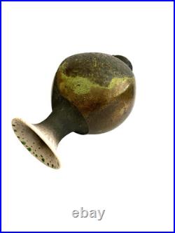 Studio pottery vase with potters mark 21.5 cm tall