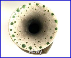 Studio pottery vase with potters mark 21.5 cm tall