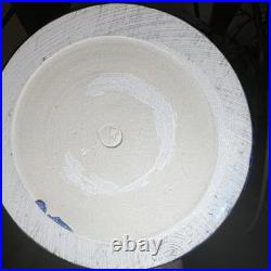 Stunning Cobalt Blue Crystalline Glaze Studio Art Pottery Large Vase Hand Thrown