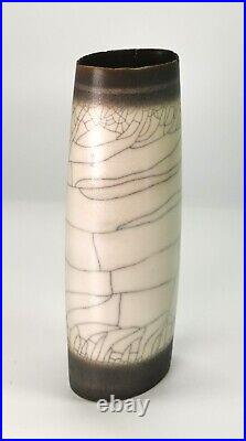Stunning David White Studio Pottery Blended Glaze Tall Porcelain Vase
