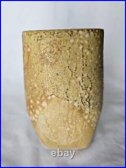 Stunning Eileen Lowenstein studio pottery vase, mid century modern