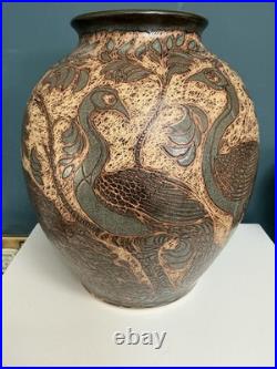 Stunning Large John Egerton Studio Vase, Signed And Date 93 Excellent Condition