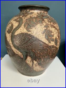 Stunning Large John Egerton Studio Vase, Signed And Date 93 Excellent Condition
