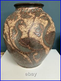 Stunning Large John Egerton Studio Vase, Signed And Date 93 Excellent Condition