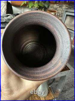 Stunning Large Studio Pottery Vase With Scraffito Decoration By Richard Heeley