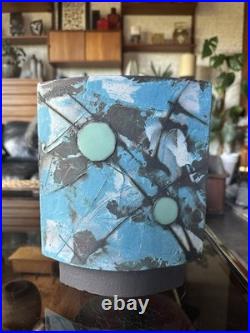 Stunning Modernist Large Studio Pottery Footed Vase By Roger Duke