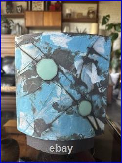 Stunning Modernist Large Studio Pottery Footed Vase By Roger Duke