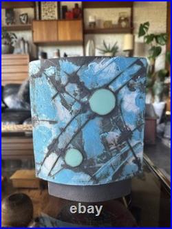 Stunning Modernist Large Studio Pottery Footed Vase By Roger Duke