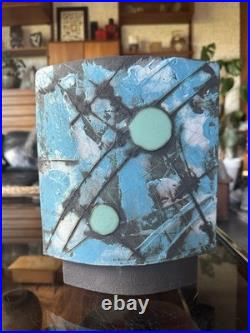 Stunning Modernist Large Studio Pottery Footed Vase By Roger Duke