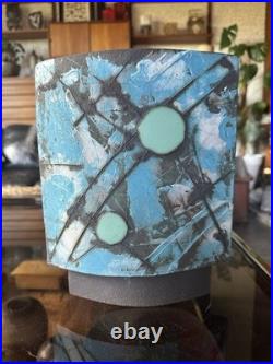 Stunning Modernist Large Studio Pottery Footed Vase By Roger Duke