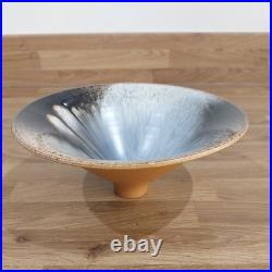 Stunning Richard Godfrey Studio pottery terracotta footed bowl Rare