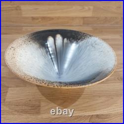 Stunning Richard Godfrey Studio pottery terracotta footed bowl Rare