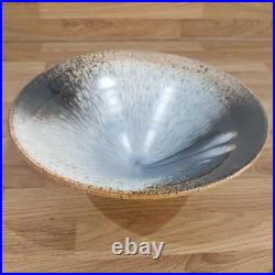 Stunning Richard Godfrey Studio pottery terracotta footed bowl Rare