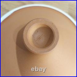 Stunning Richard Godfrey Studio pottery terracotta footed bowl Rare