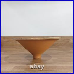 Stunning Richard Godfrey Studio pottery terracotta footed bowl Rare