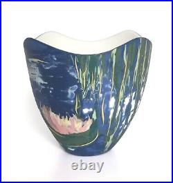 Stunning Sue Dyer Studio Pottery Vase Bowl Vibrant Waterlilies Monet