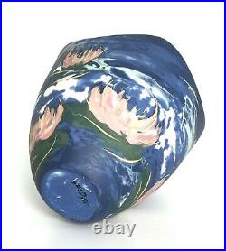 Stunning Sue Dyer Studio Pottery Vase Bowl Vibrant Waterlilies Monet