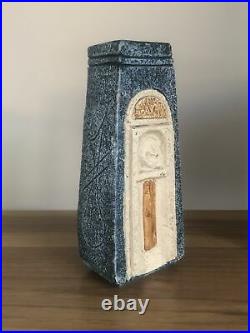 Stunning Troika Studio Pottery Coffin Vase Amazing Colours Perfect Condition