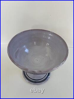 Stunning Unusual Alan Caiger-Smith Tin Glaze Studio Pottery Chalice/bowl