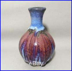 Stunning Vase Harding Black Pottery with Amazing Glaze 7 American Master 1987