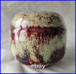 Stunning art studio pottery flambe type European vase, ZENKER KARTHAUSEN