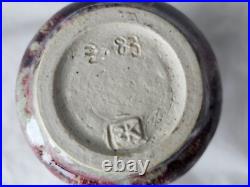 Stunning art studio pottery flambe type European vase, ZENKER KARTHAUSEN