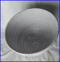 Stunning modernist studio pottery stoneware Large footed bowl vase