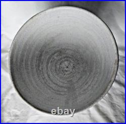 Stunning modernist studio pottery stoneware Large footed bowl vase