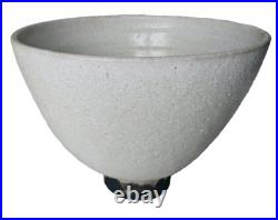 Stunning modernist studio pottery stoneware Large footed bowl vase