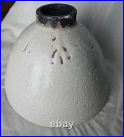 Stunning modernist studio pottery stoneware Large footed bowl vase