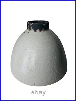 Stunning modernist studio pottery stoneware Large footed bowl vase
