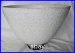 Stunning modernist studio pottery stoneware Large footed bowl vase