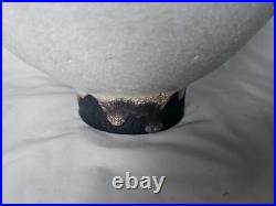 Stunning modernist studio pottery stoneware Large footed bowl vase