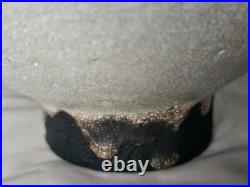 Stunning modernist studio pottery stoneware Large footed bowl vase