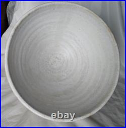 Stunning modernist studio pottery stoneware Large footed bowl vase