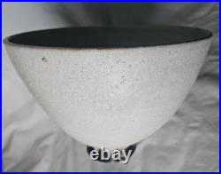 Stunning modernist studio pottery stoneware Large footed bowl vase