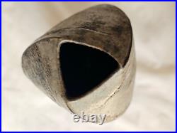 Stunning studio pottery Chris Carter tall spiral shaped lustre sheen vase