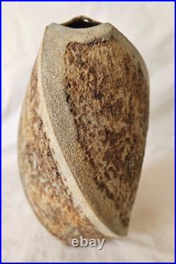 Stunning studio pottery Chris Carter tall spiral shaped textural vase