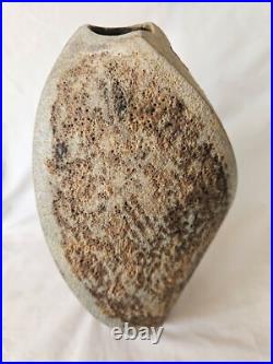Stunning studio pottery Chris Carter tall spiral shaped textural vase