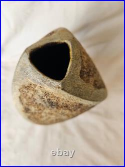 Stunning studio pottery Chris Carter tall spiral shaped textural vase